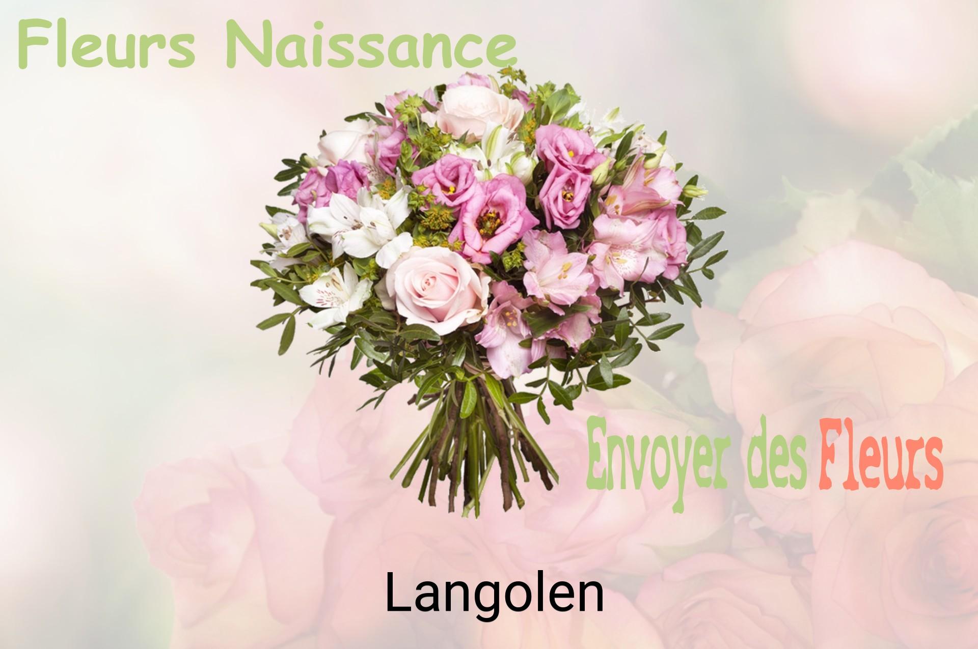 Bouquet de fleurs de naissance livré à Langolen
