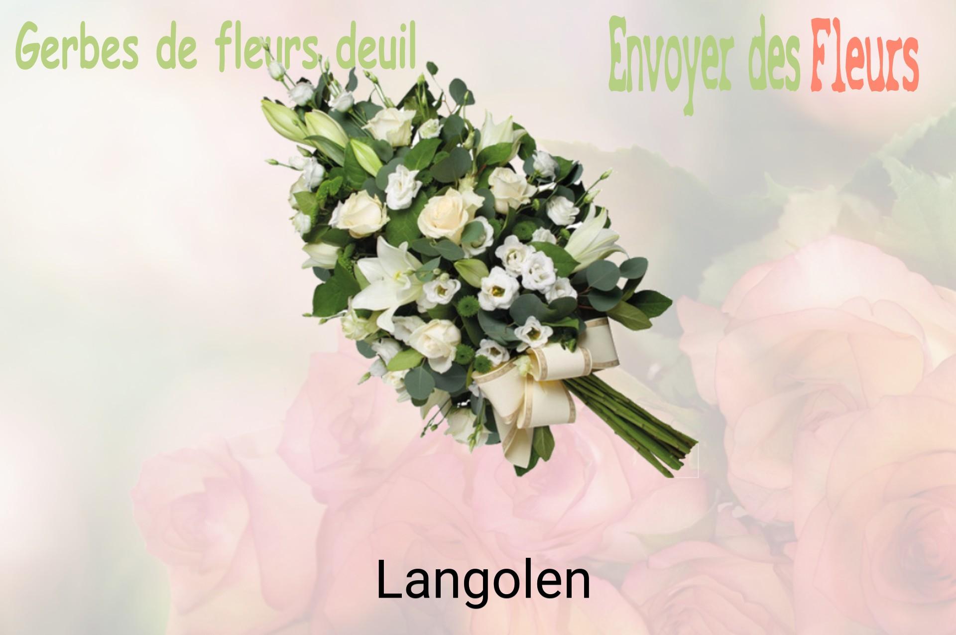 Gerbe de fleurs de deuil livrée à Langolen